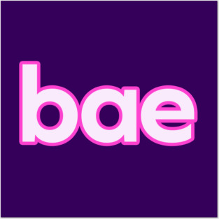 bae, pink outline Posters and Art