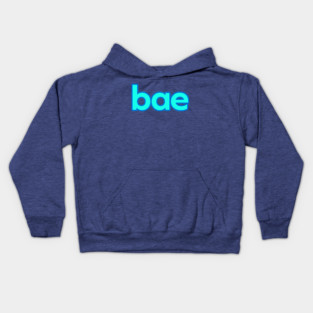bae, blue outline Kids Hoodie