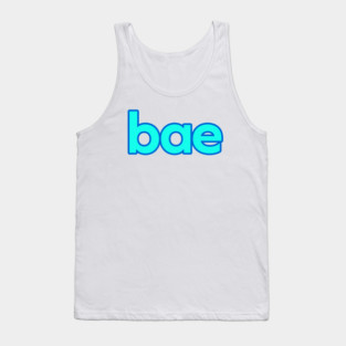 bae, blue outline Tank Top