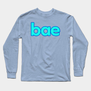 bae, blue outline Long Sleeve T-Shirt