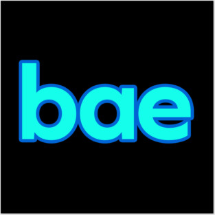 bae, blue outline Posters and Art