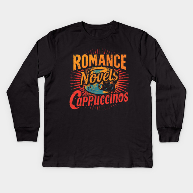 Romance Novels and Cappuccinos Kids Long Sleeve T-Shirt by SR8891