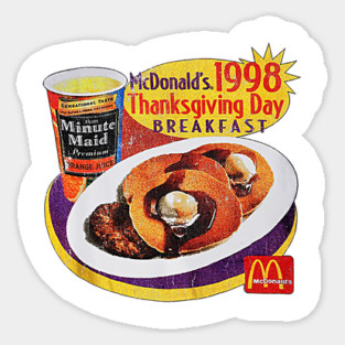 McDonald's Thanksgiving Day Breakfast 1998 Sticker