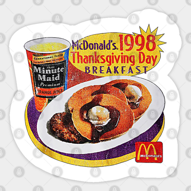 McDonald's Thanksgiving Day Breakfast 1998 Sticker by nicklower