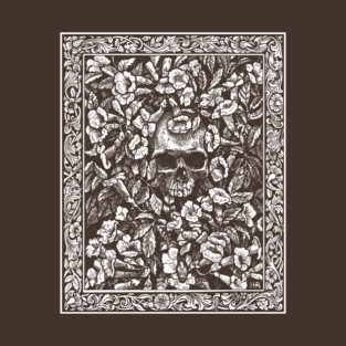 Skull and Trumpet Flowers T-Shirt