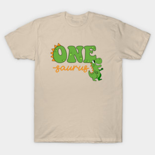 One Saurus Dinosaur First Birthday T-Shirt