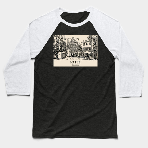 Mainz - Germany Baseball T-Shirt by Lakeric
