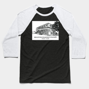 Belleville Railway Station - Ontario Baseball T-Shirt