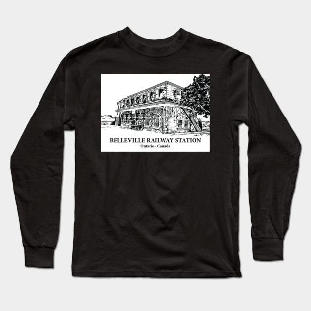 Belleville Railway Station - Ontario Long Sleeve T-Shirt by Lakeric