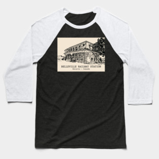 Belleville Railway Station - Ontario Baseball T-Shirt