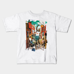 90s Jordan Basketball Look Classic Kids T-Shirt