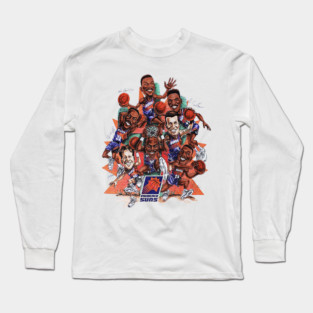 90s Look Cartoon - Barkley - Suns Basketball Long Sleeve T-Shirt