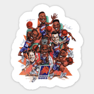 90s Look Cartoon - Barkley - Suns Basketball Sticker