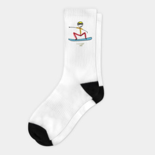 Snowboarding Stickman Socks