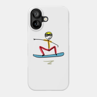Snowboarding Stickman Phone Case