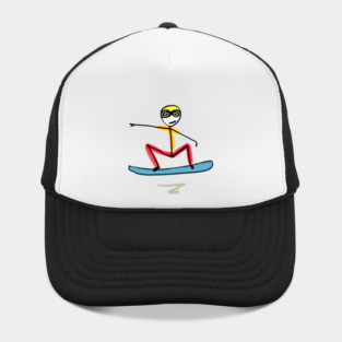 Snowboarding Stickman Hat