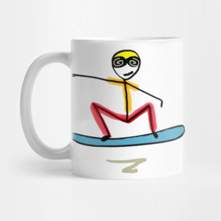 Snowboarding Stickman Mug