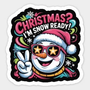 Cool Snowman With Star Shades Sticker