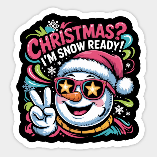 Cool Snowman With Star Shades Magnet by JessArty