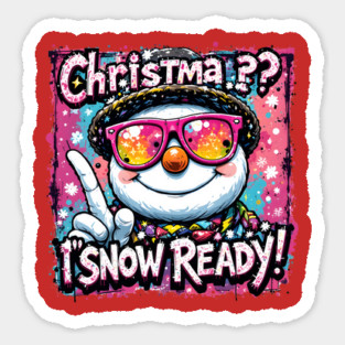 Cool-Snowman-Christmas Sticker