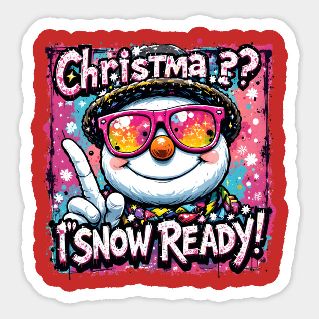 Cool-Snowman-Christmas Magnet by JessArty