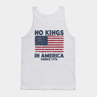 No-Kings-in-America | Vintage-1776-Patriotic-USA-Flag Tank Top