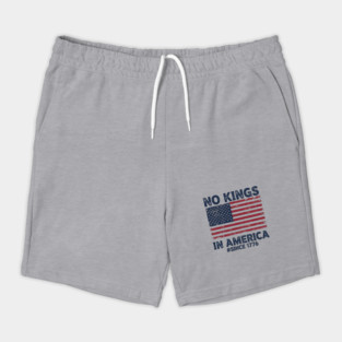 No-Kings-in-America | Vintage-1776-Patriotic-USA-Flag Shorts