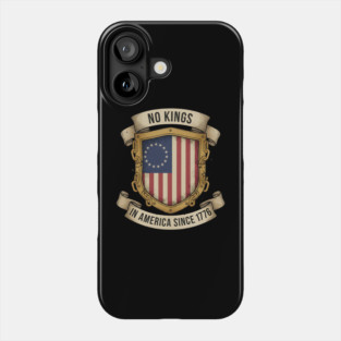 No Kings in America | Vintage 1776 Patriotic USA Flag | No Kings October 18 No Kings Day Phone Case