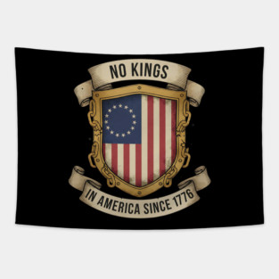 No Kings in America | Vintage 1776 Patriotic USA Flag | No Kings October 18 No Kings Day Tapestry