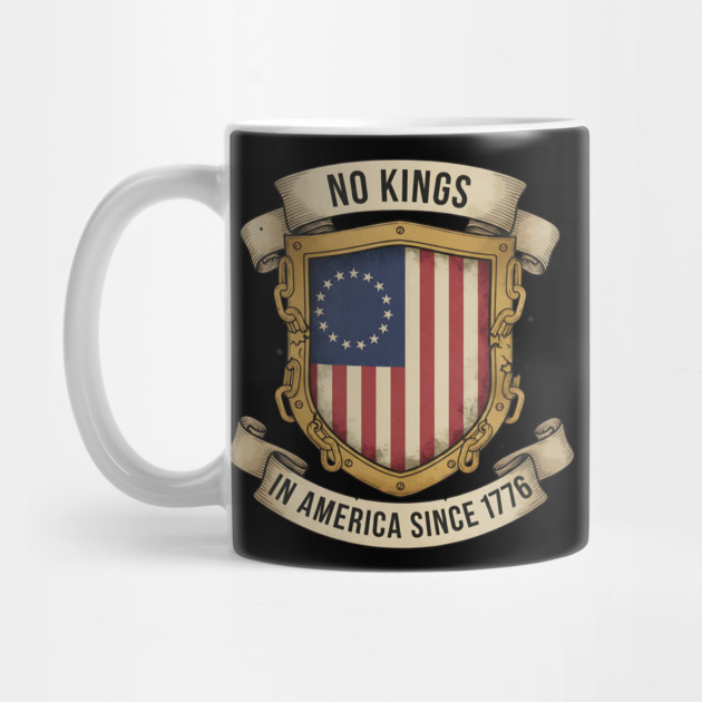 No Kings in America | Vintage 1776 Patriotic USA Flag | No Kings October 18 No Kings Day by ArtistTee ⭐⭐⭐⭐⭐