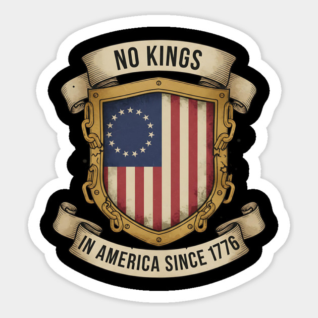 No Kings in America | Vintage 1776 Patriotic USA Flag | No Kings October 18 No Kings Day Magnet by ArtistTee ⭐⭐⭐⭐⭐