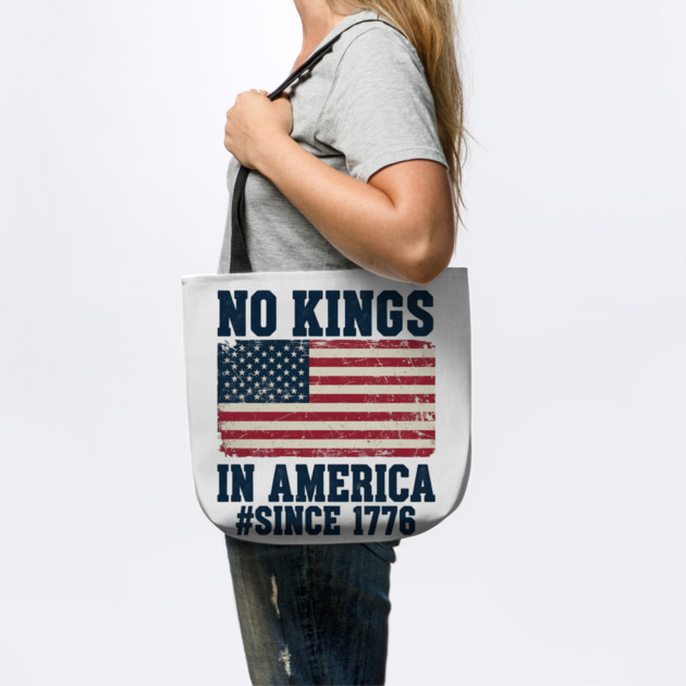 No Kings in America | Vintage 1776 Patriotic USA Flag | No Kings October 18 No Kings Day by ArtistTee ⭐⭐⭐⭐⭐