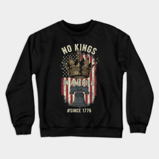 No-Kings-in-America-No Kings October 18 No Kings Day Crewneck Sweatshirt