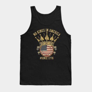 Vintage No Kings Since 1776 - American Revolution 1776 - No Kings in America Tank Top