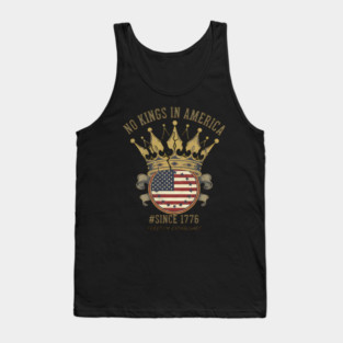 No Kings Broken Crown - Anti Monarchy Freedom & Liberty 1776 Tank Top