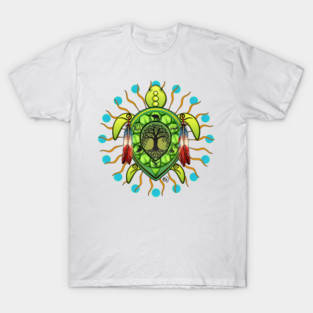 7 Grandfather Teachings Turtle T-Shirt