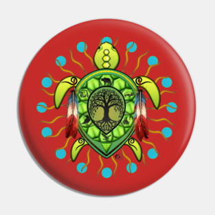 7 Grandfather Teachings Turtle Pin