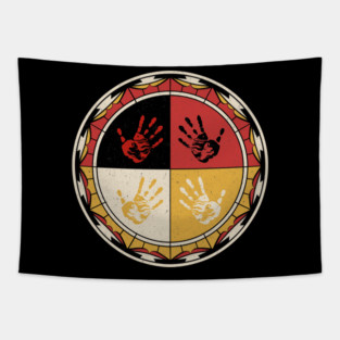 Medicine Wheel MMIW Awareness Indigenous Native Americans Tapestry