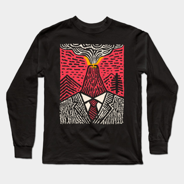 Office Eruption Long Sleeve T-Shirt by TuncGK