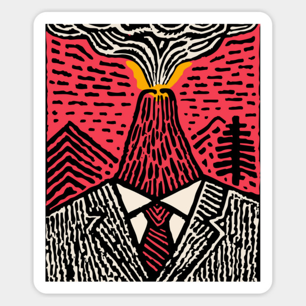 Office Eruption Magnet by TuncGK