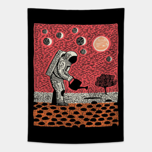 Cosmic Gardener Tapestry