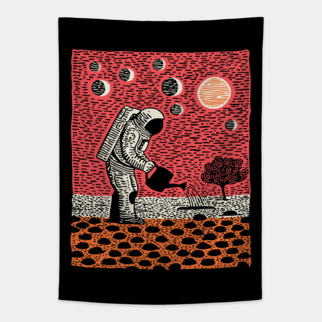 Cosmic Gardener Tapestry by TuncGK