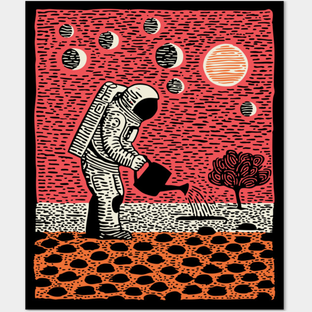 Cosmic Gardener Wall Art by TuncGK