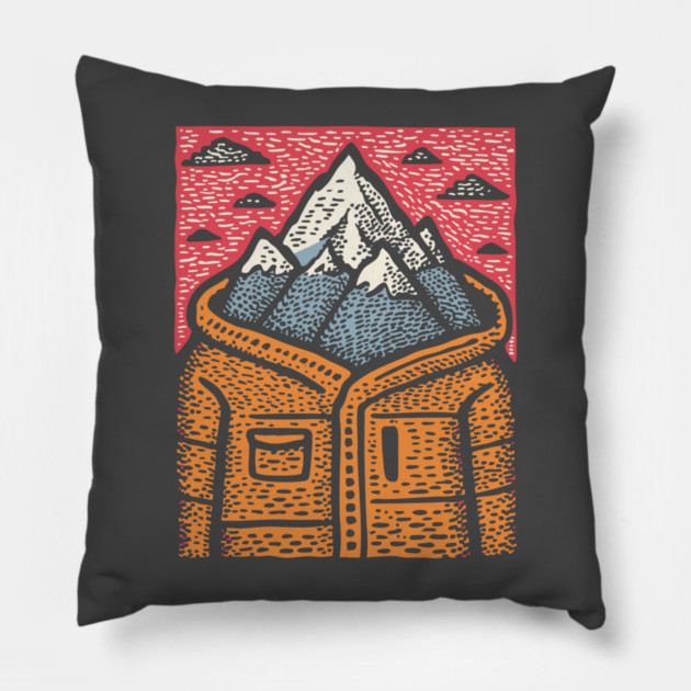 The Mountain Is You Pillow by TuncGK