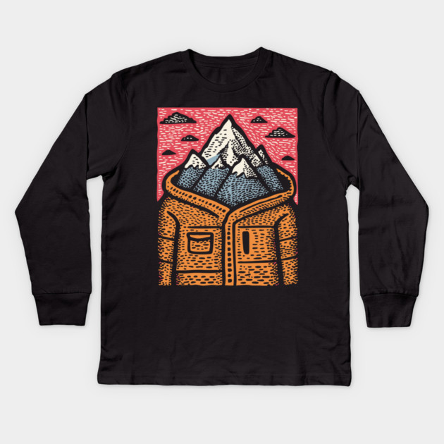 The Mountain Is You Kids Long Sleeve T-Shirt by TuncGK