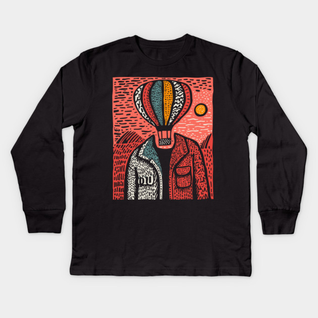 Head in the Clouds Kids Long Sleeve T-Shirt by TuncGK