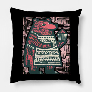 The Bear Baker Pillow