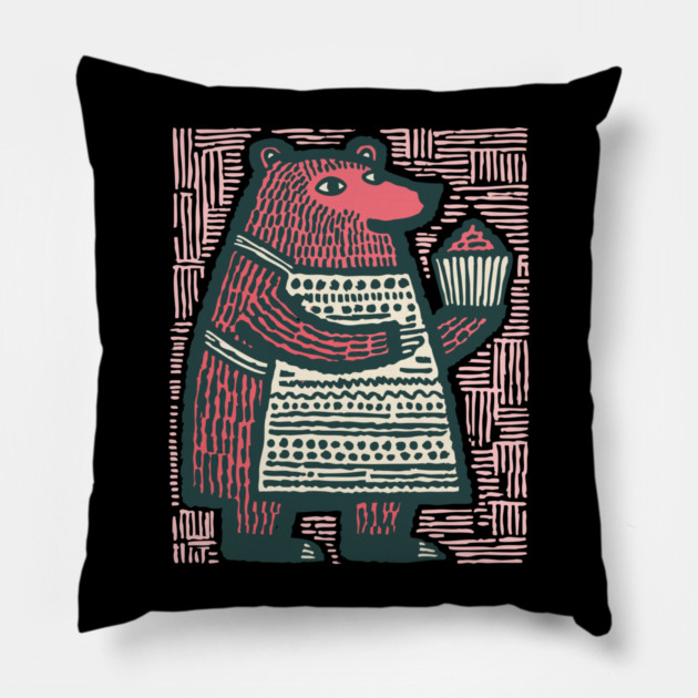 The Bear Baker Pillow by TuncGK
