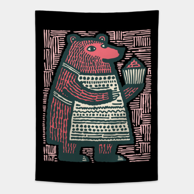 The Bear Baker Tapestry by TuncGK