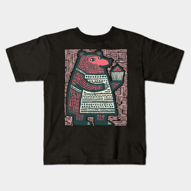 The Bear Baker Kids T-Shirt by TuncGK